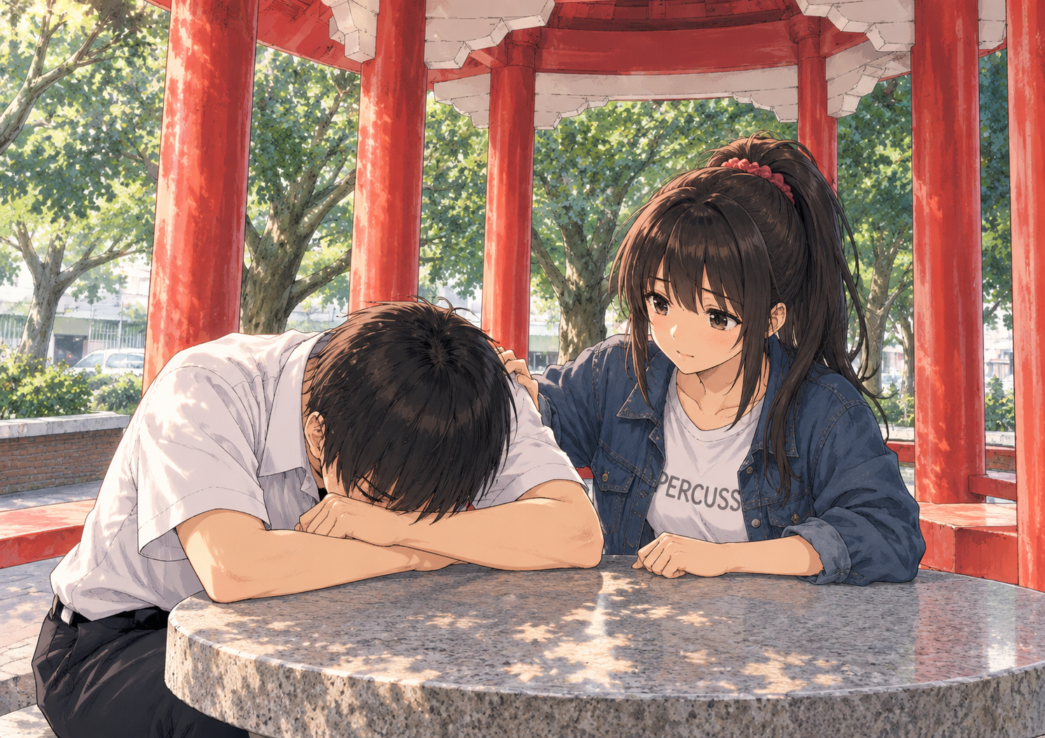 小說「涼亭一談」插圖